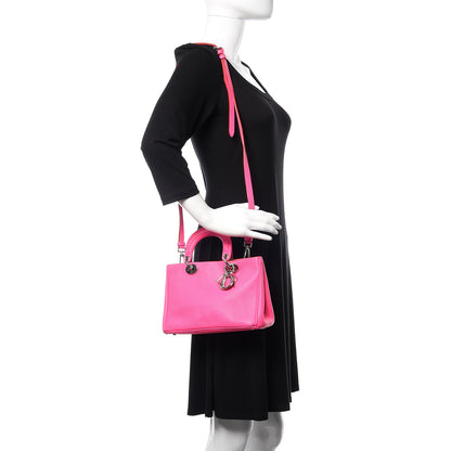 Christian Dior Bullcalf Small Diorissimo Tote Coquelicot 2 of 15