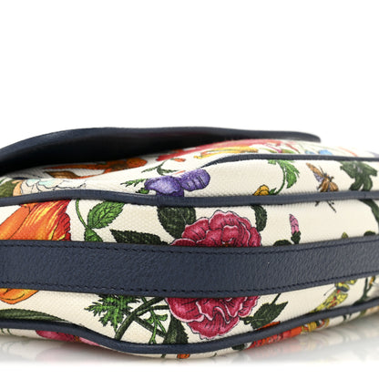 Gucci Canvas Flora Floral Shoulder Bag White Blue Agata Mulitcolor 8 of 12