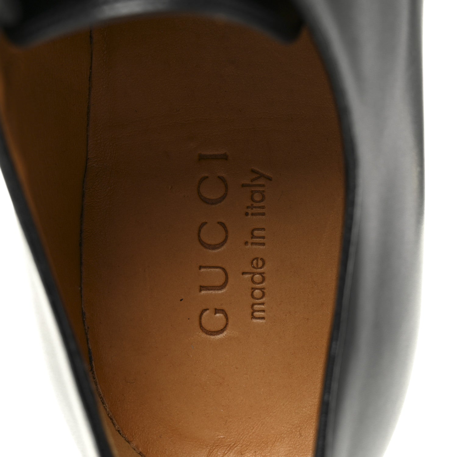 Gucci Knight Calfskin Mens Oxford Loafers 8.5 Black 7 of 8