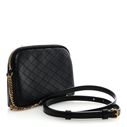 Saint Laurent Lambskin Quilted Gaby Zipped Pouch Black 3 of 8