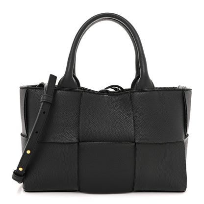 Bottega Veneta Grained Calfskin Maxi Intrecciato Mini Arco Tote Black 1 of 10