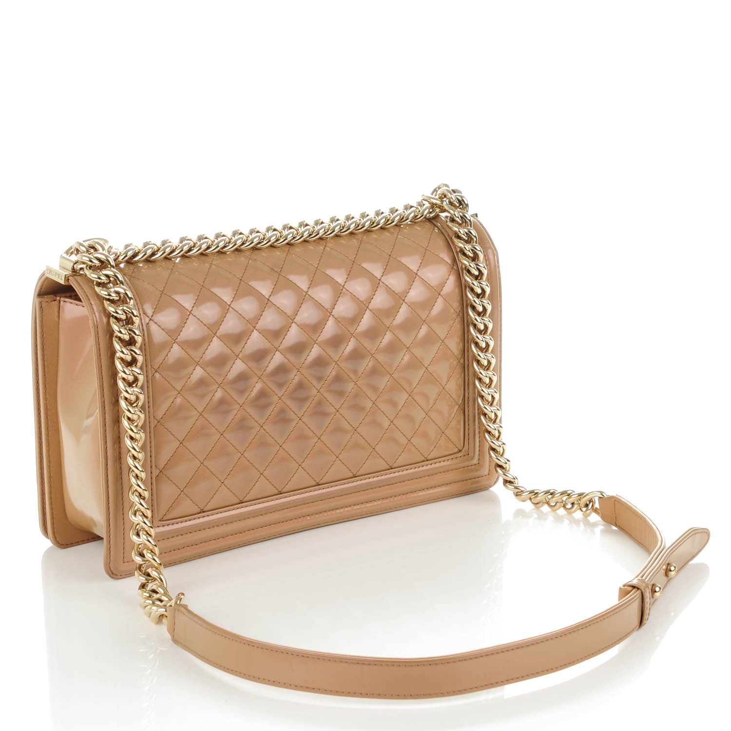 Chanel Iridescent Calfskin Quilted New Medium Boy Flap Beige 3 of 8