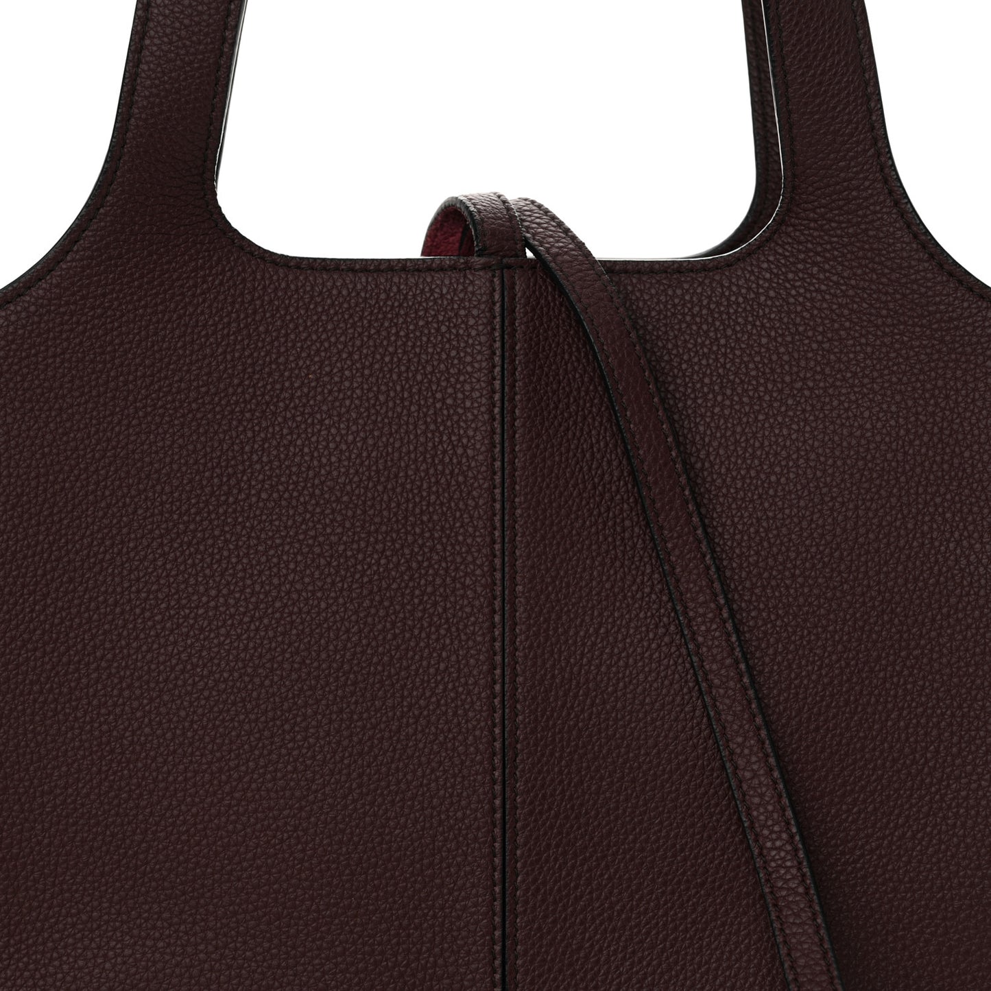 Baby Grained Calfskin Small Tri-Fold Bag Burgundy