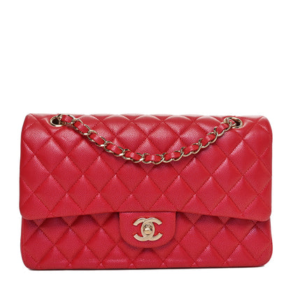 Chanel Iridescent  Caviar Quilted Medium Double Flap Red 1 of 11