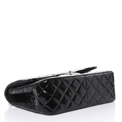 Chanel Patent Quilted Jumbo Double Flap Black 4 of 17