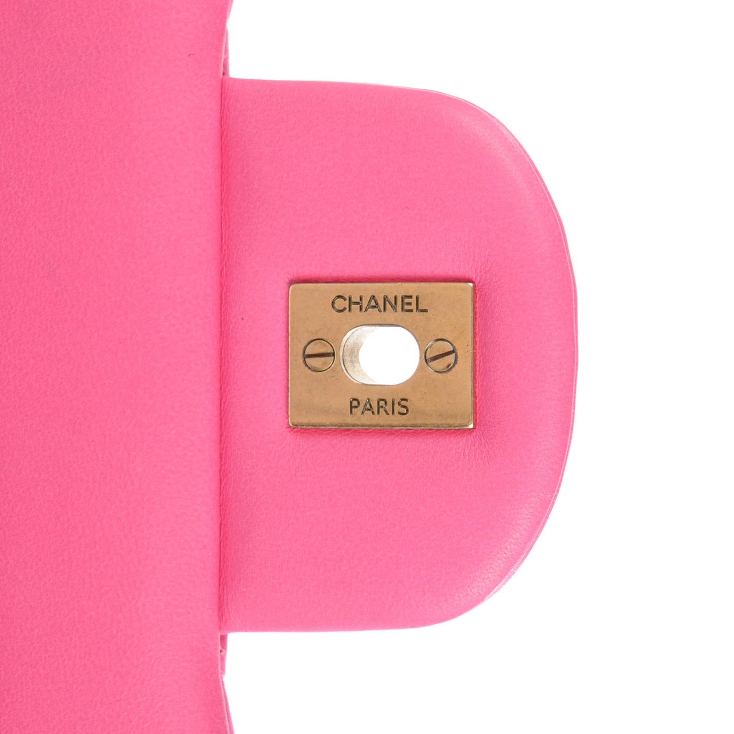 Lambskin Chevron Jumbo Double Flap Dark Pink