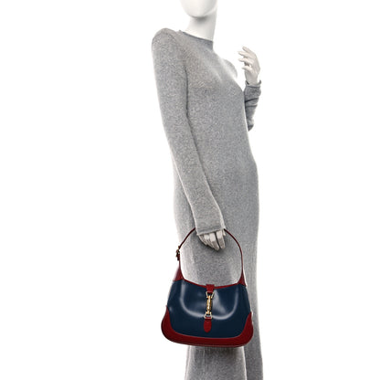 Gucci Boarded Dyana Lux Calfskin Bi-Color Small Jackie 1961 Hobo Burgundy Navy 2 of 9