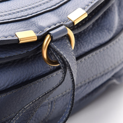 Chloe Calfskin Medium Marcie Round Crossbody Bag Street Blue 11 of 14
