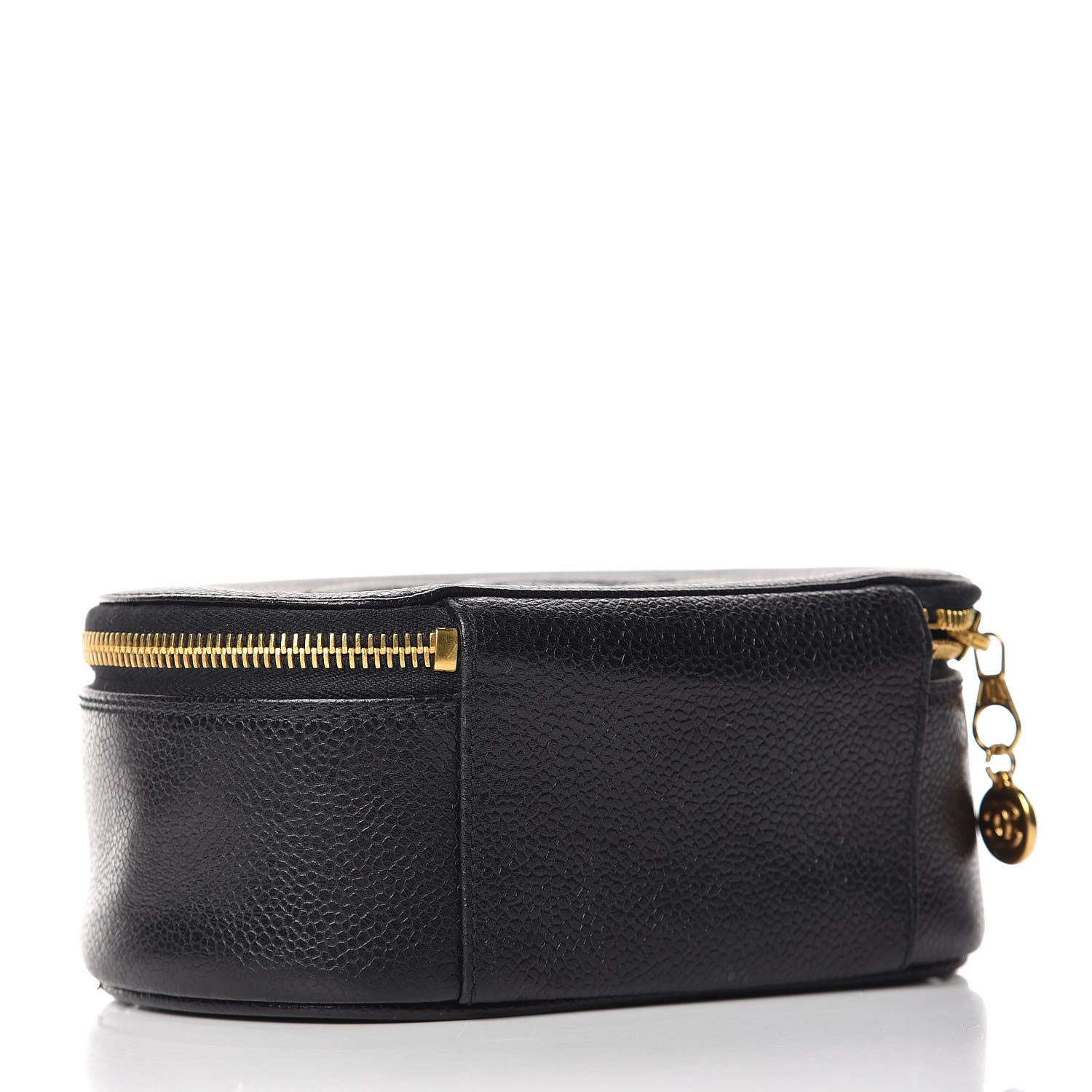 Chanel Caviar Round Jewelry Travel Case Black 3 of 11