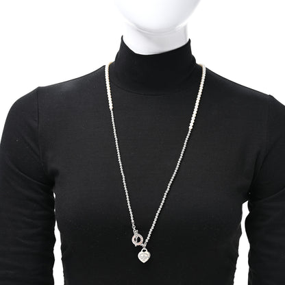Tiffany Sterling Silver Diamond Cultured Pearl Return to Tiffany Wrap Necklace 2 of 4