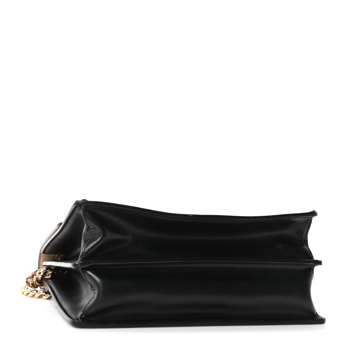 Vitello Liberty Bi-Color FF 1974 Embossed Chain Strap Kan U Shoulder Bag Black Maya