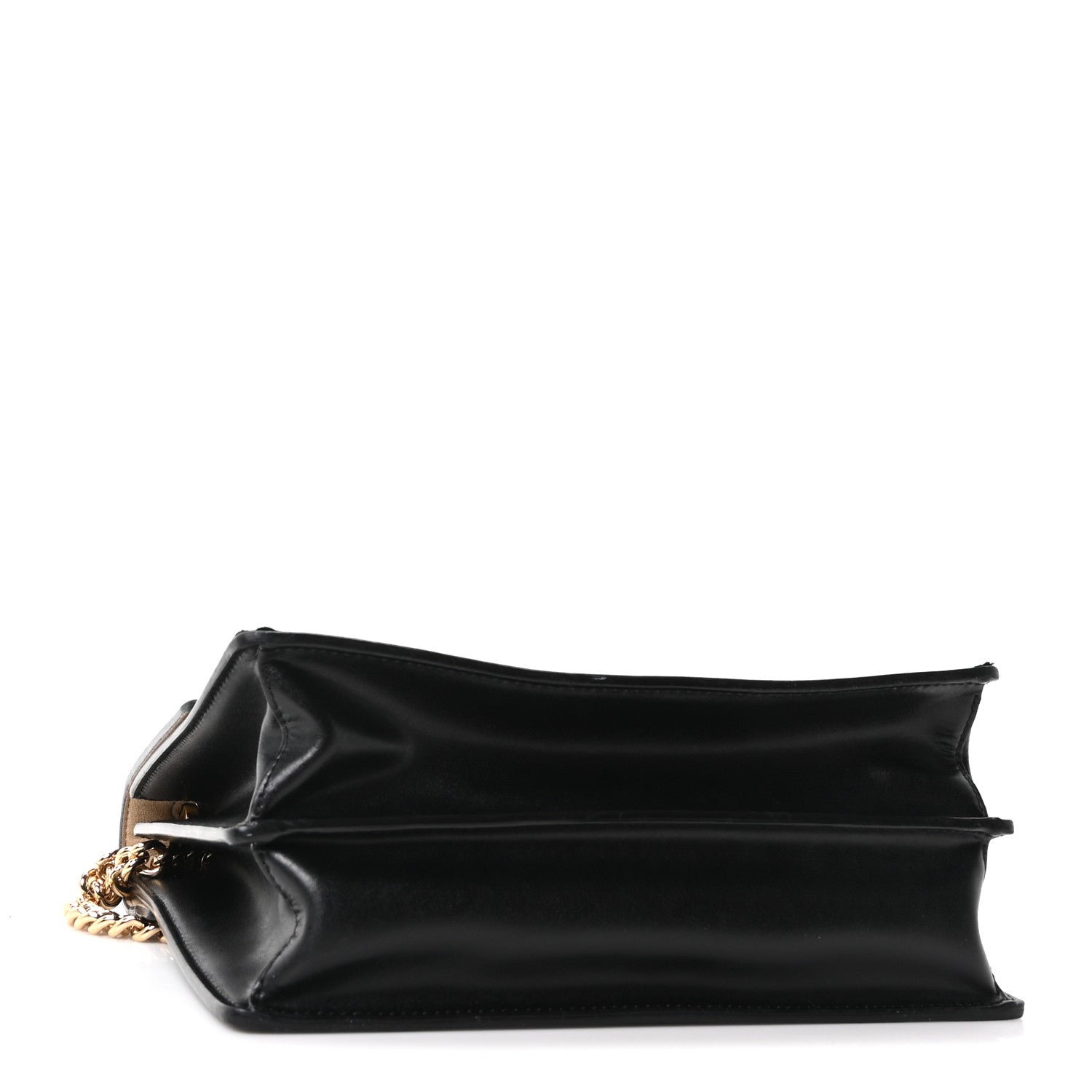 Fendi Vitello Liberty Bi-Color FF 1974 Embossed Chain Strap Kan U Shoulder Bag Black Maya 4 of 10
