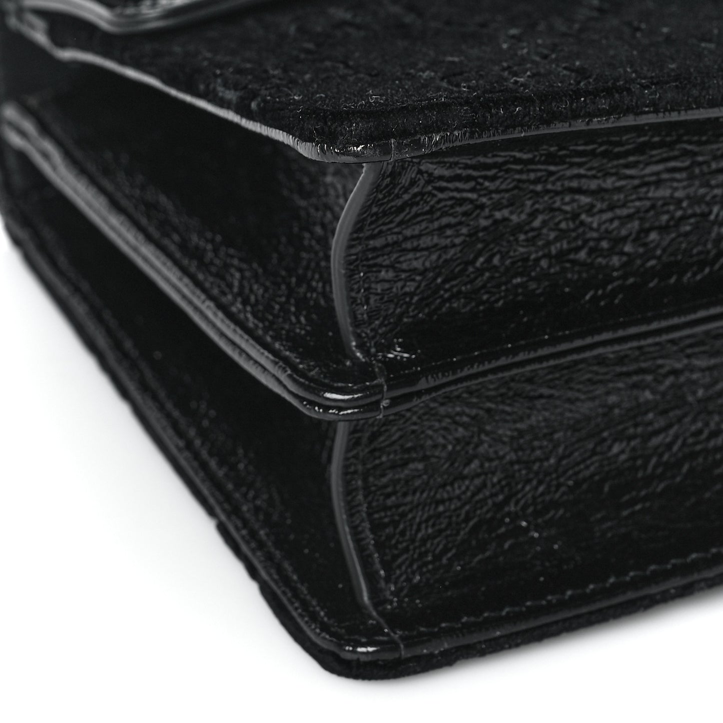 Velvet GG Monogram Small Dionysus Shoulder Bag Black