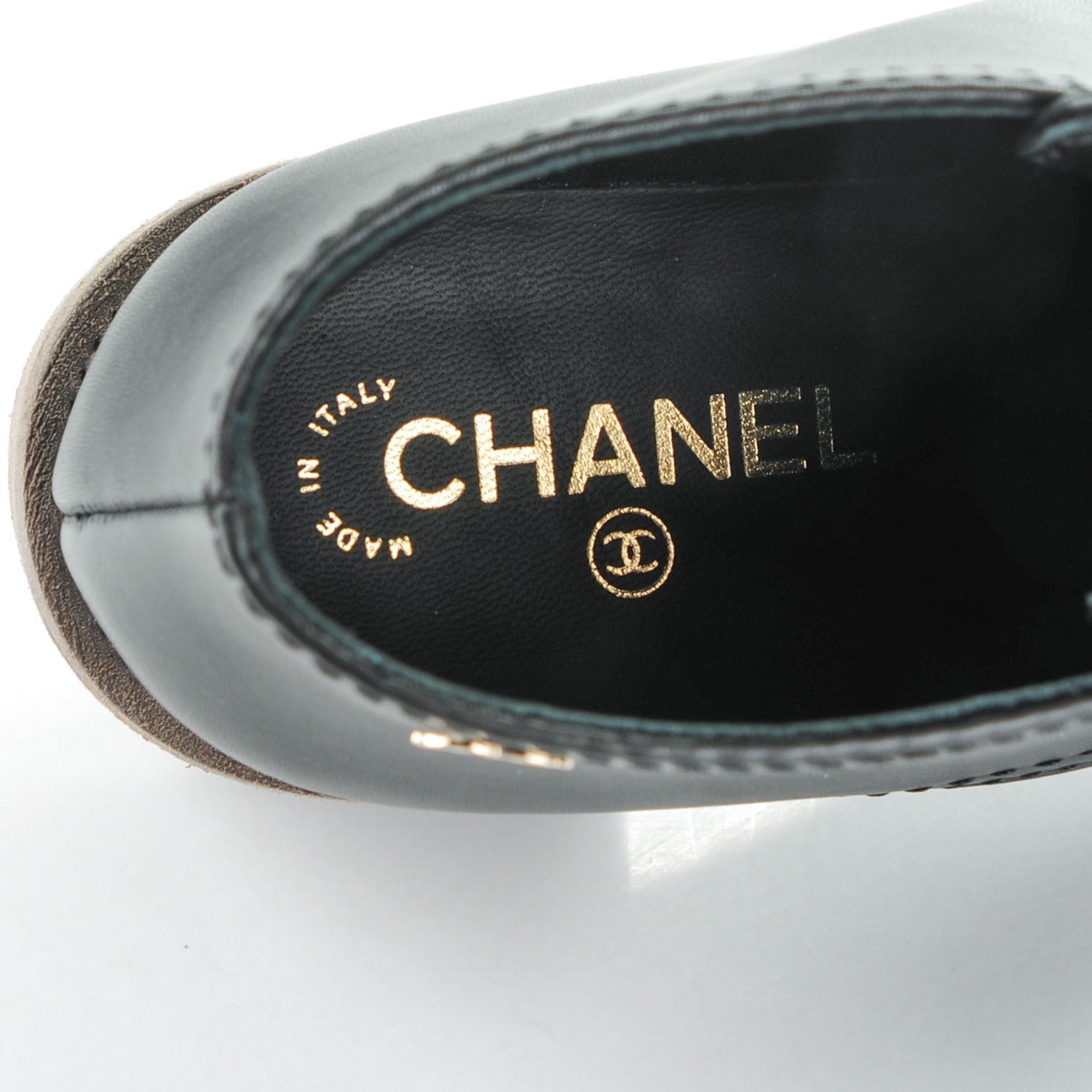 Chanel Calfskin Lace Up CC Boots Black 7 of 7