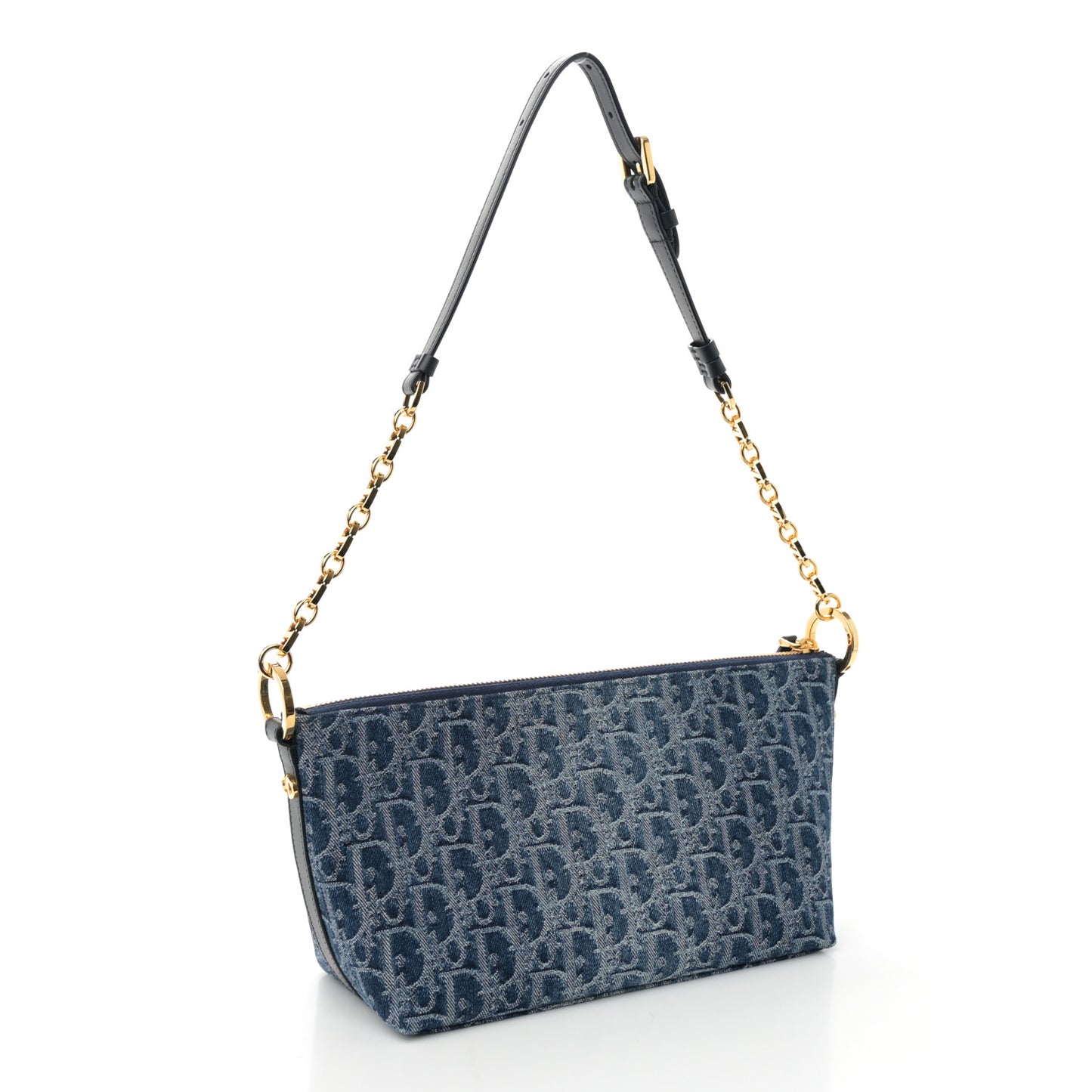 Denim Oblique Jacquard DiorStar Hobo Bag Blue