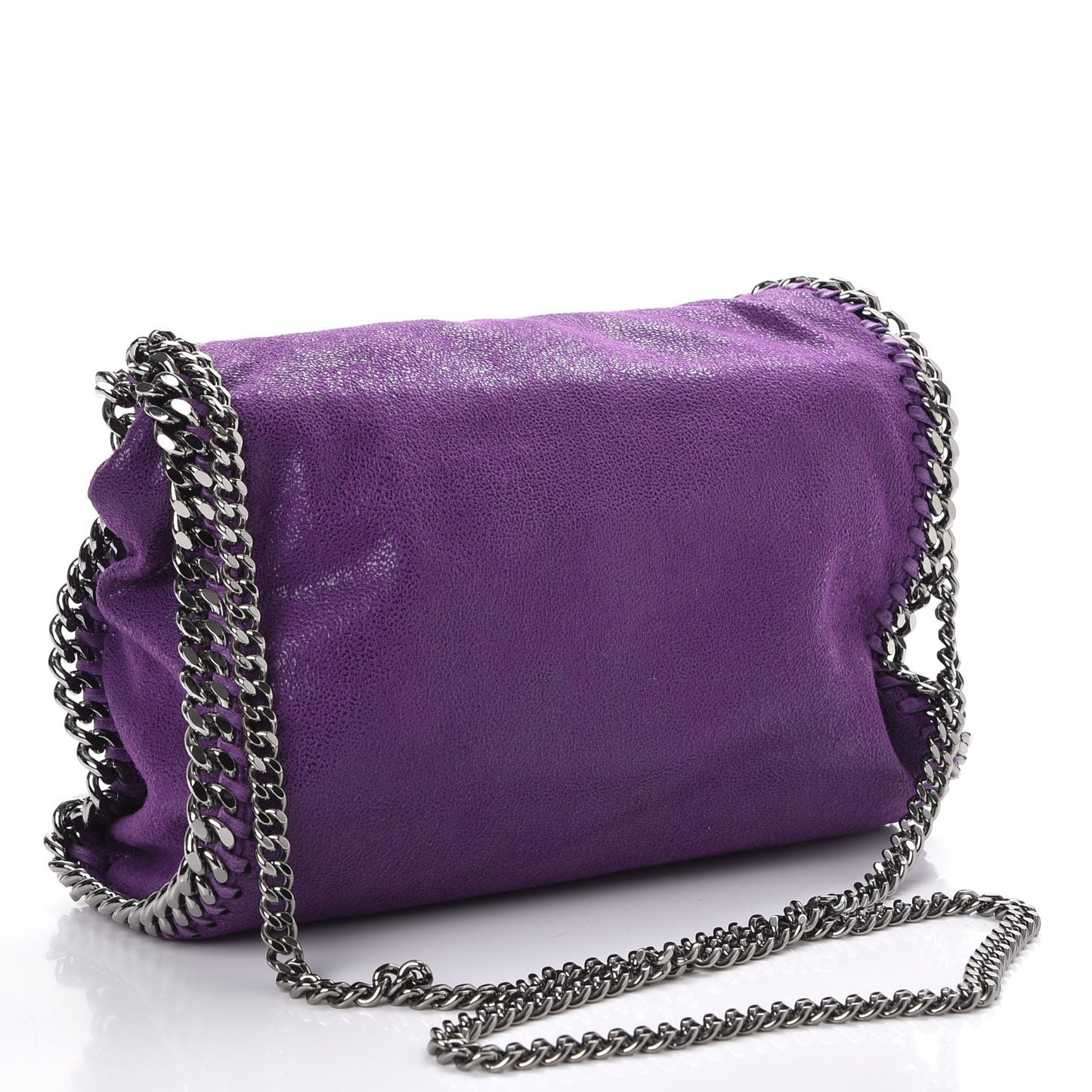 Shaggy Deer Mini Falabella Fold Over Tote Bright Purple
