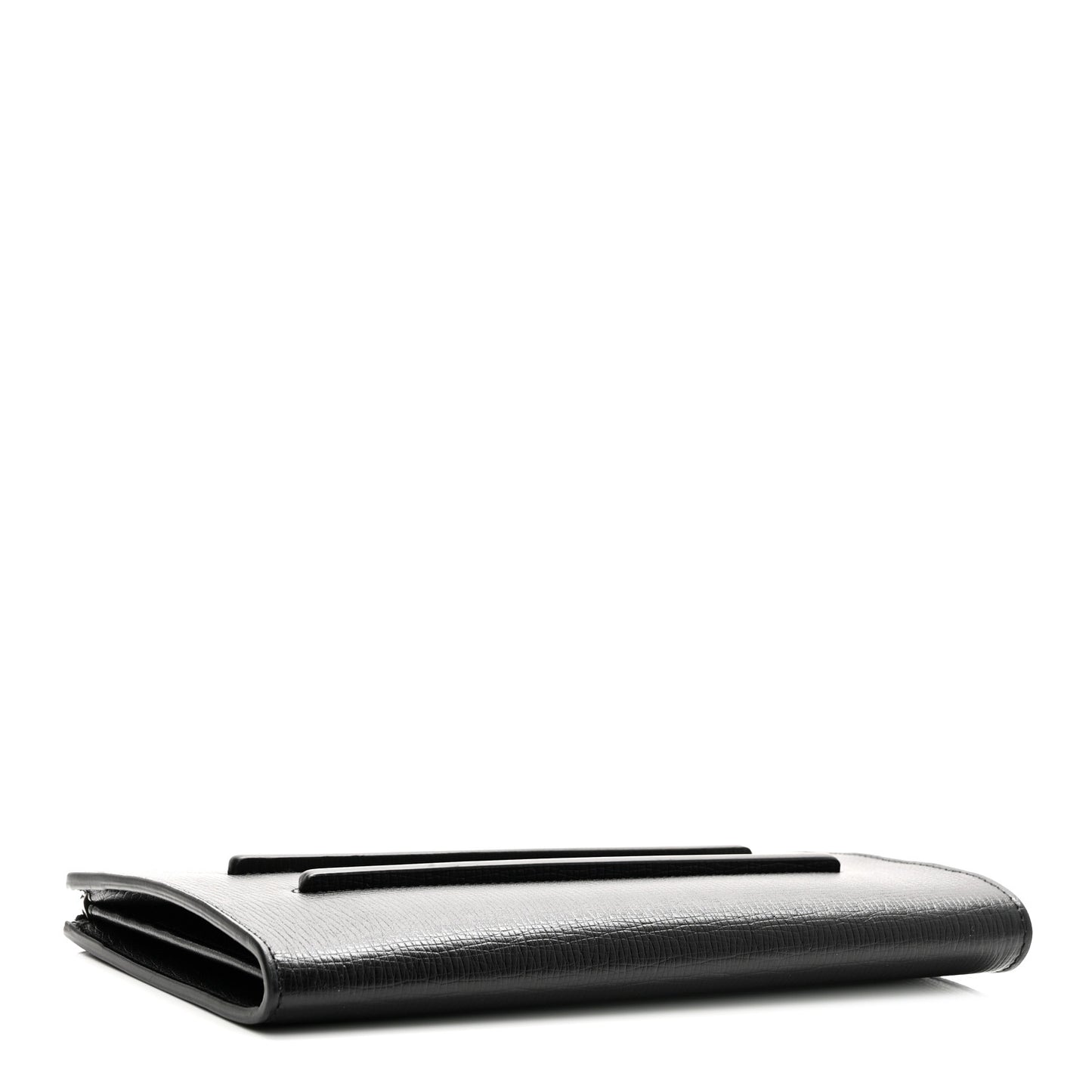 Hammered Calfskin New Revival Wristlet Clutch Black