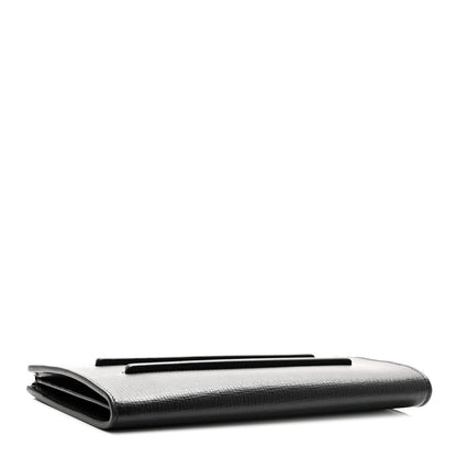 Salvatore Ferragamo Hammered Calfskin New Revival Wristlet Clutch Black 4 of 8
