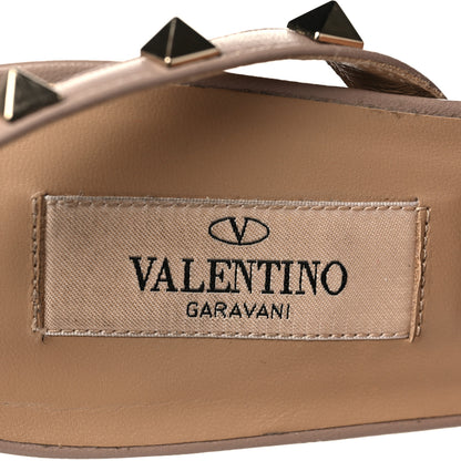 Valentino Garavani Patent Rockstud Half D'Orsay Slingback 50mm Pumps 39 Poudre 7 of 9