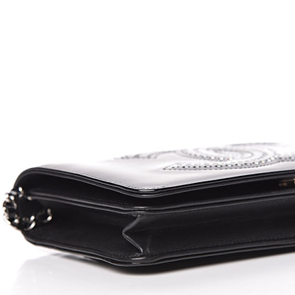Chanel Patent Strass Wallet On Chain WOC Black 9 of 15