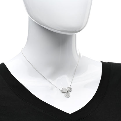 Tiffany Platinum Diamond Large Paper Flowers Pave Pendant Necklace 2 of 5