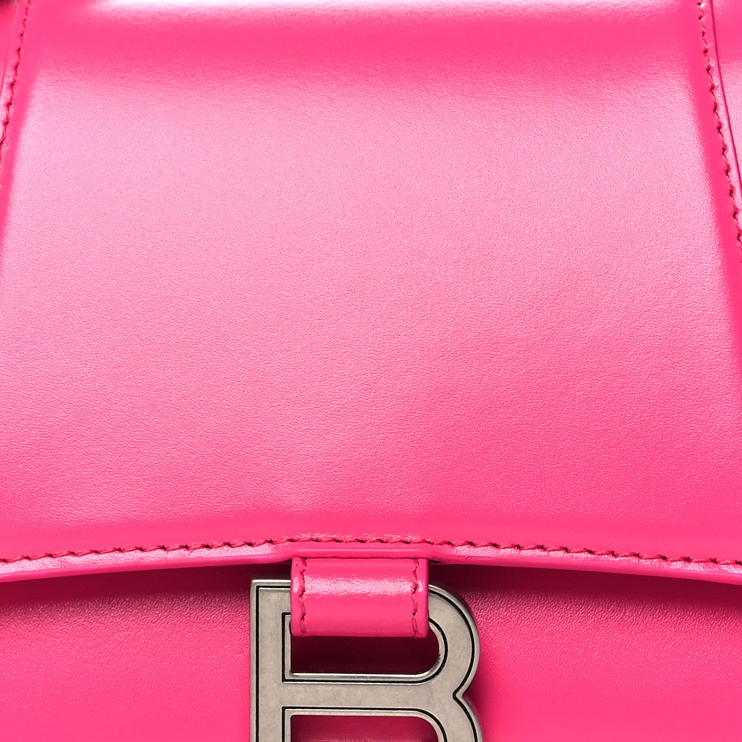 Balenciaga Shiny Box Calfskin Small Hourglass Top Handle Bag Acid Fuchsia 8 of 11