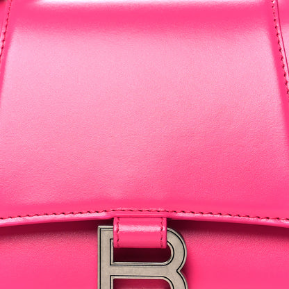 Balenciaga Shiny Box Calfskin Small Hourglass Top Handle Bag Acid Fuchsia 8 of 11