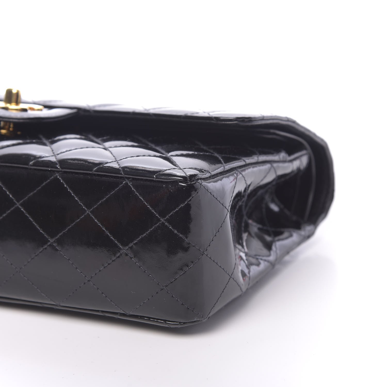 Chanel Patent Quilted Medium Double Flap Black 10 of 13