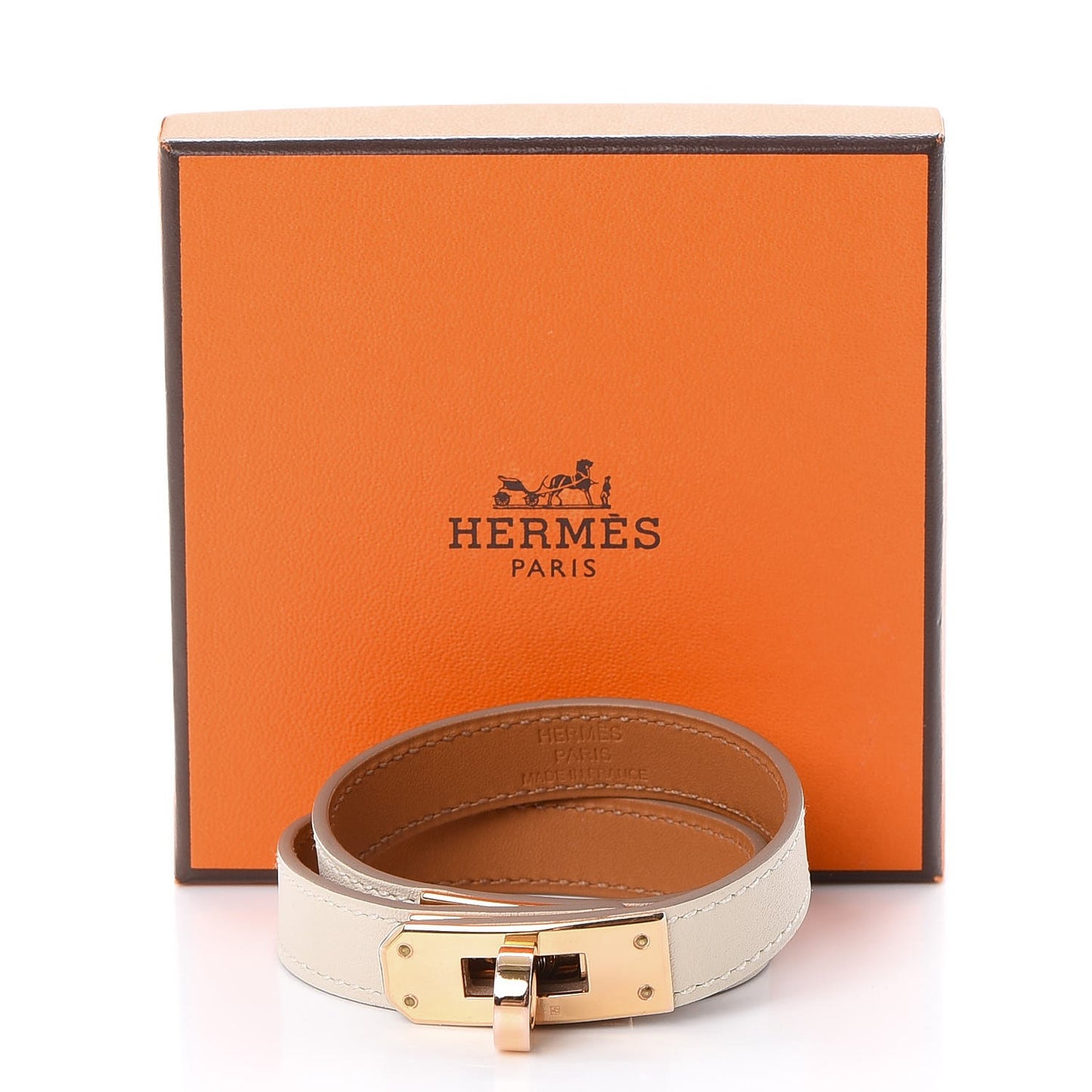 Swift Kelly Double Tour Bracelet S Craie