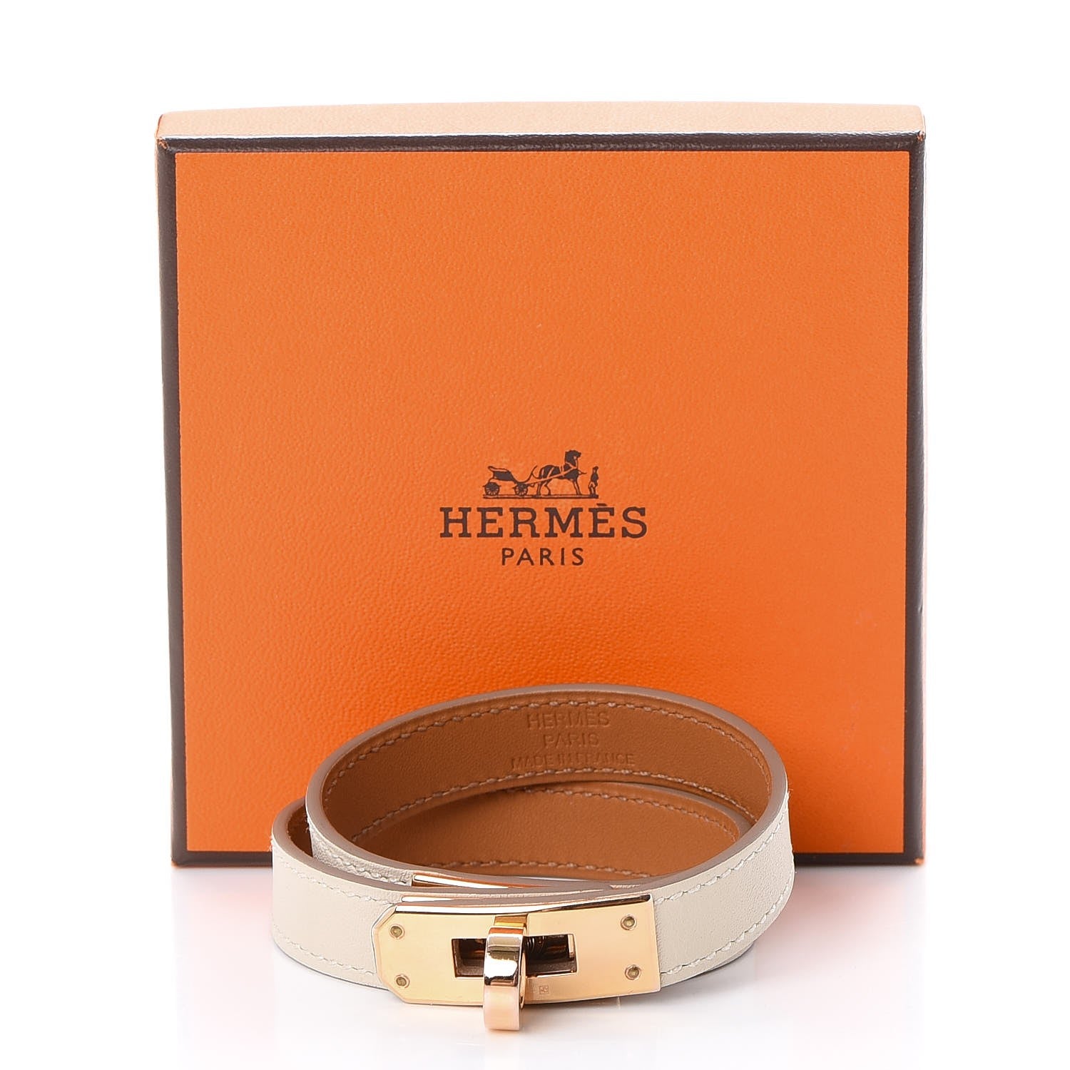 Hermes Swift Kelly Double Tour Bracelet S Craie 8 of 8