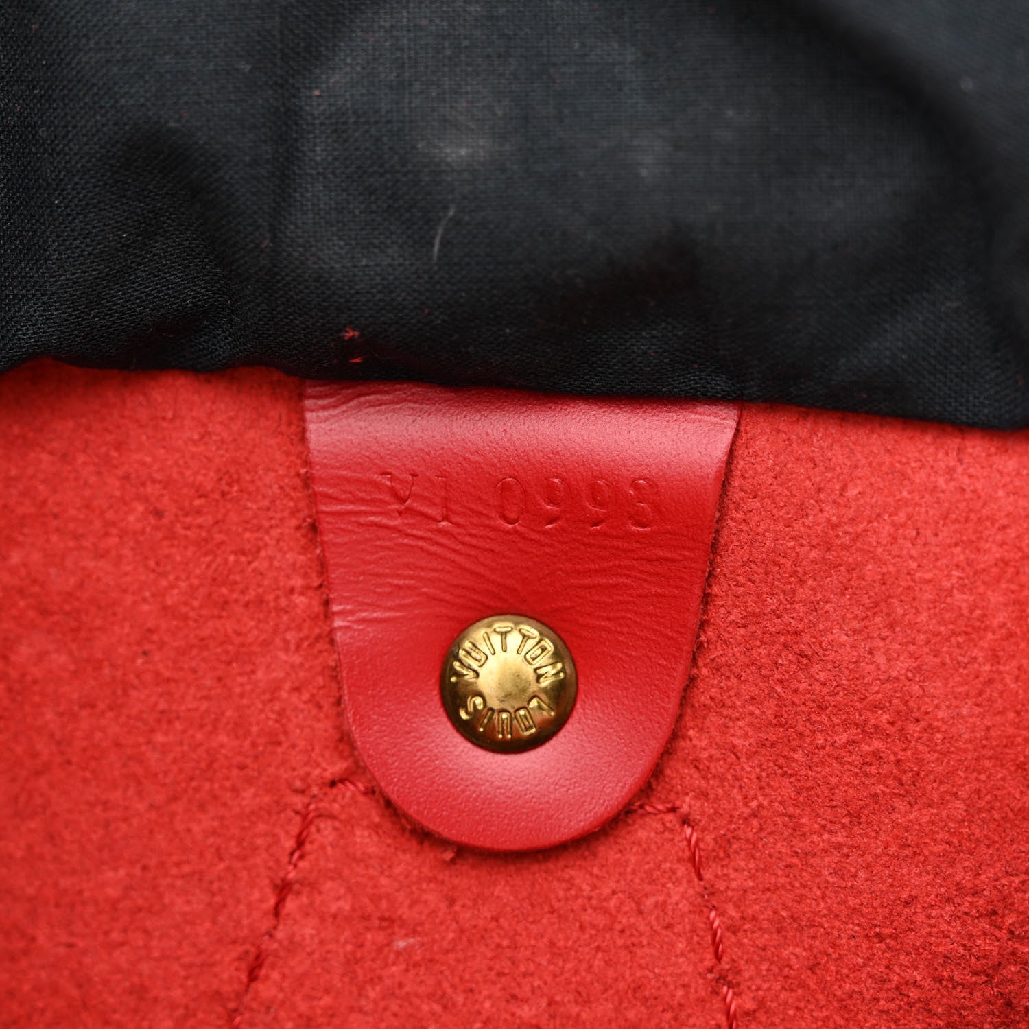 Louis Vuitton Epi Speedy 25 Castillan Red 7 of 12