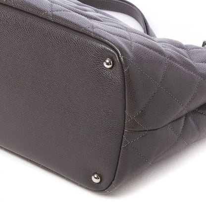 Chanel Caviar Quilted Timeless CC Soft Tote Dark Grey 5 of 9
