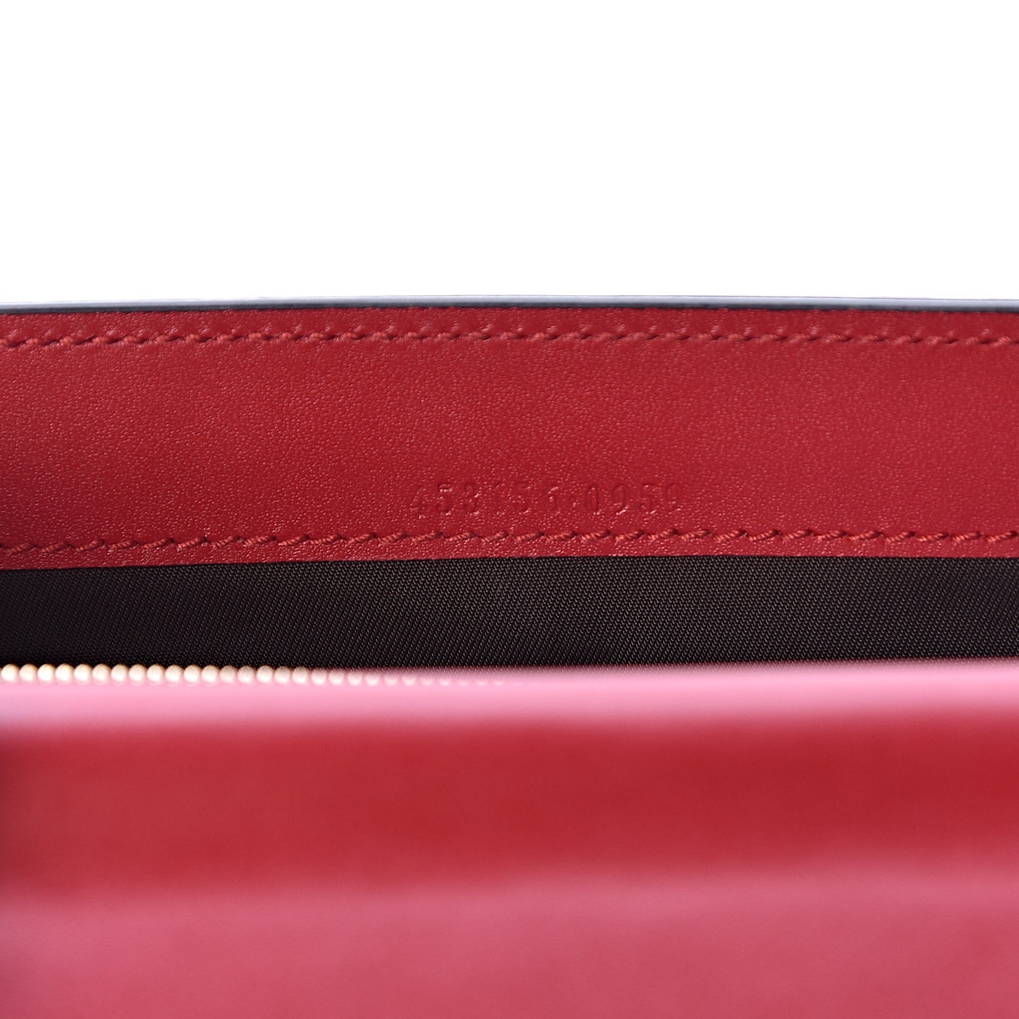 Guccissima Padlock Clutch Hibiscus Red