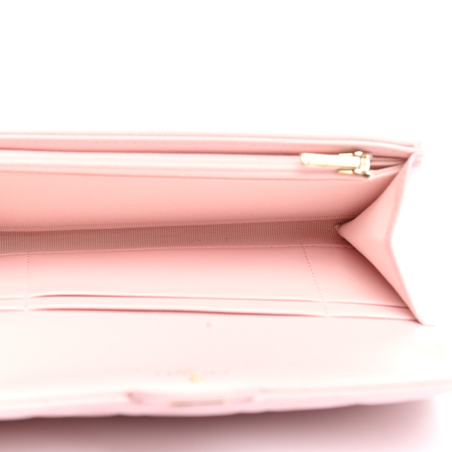 Caviar Quilted Medium Flap Wallet Light Pink
