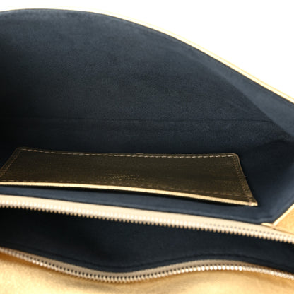 Louis Vuitton Metallic Lambskin Embossed Monogram Pochette Coussin Gold 5 of 13