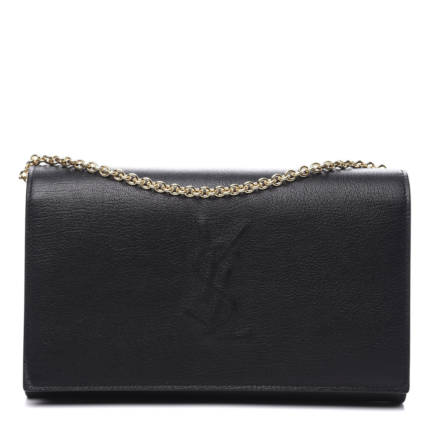 Calfskin Monogram Belle de Jour Chain Clutch Black