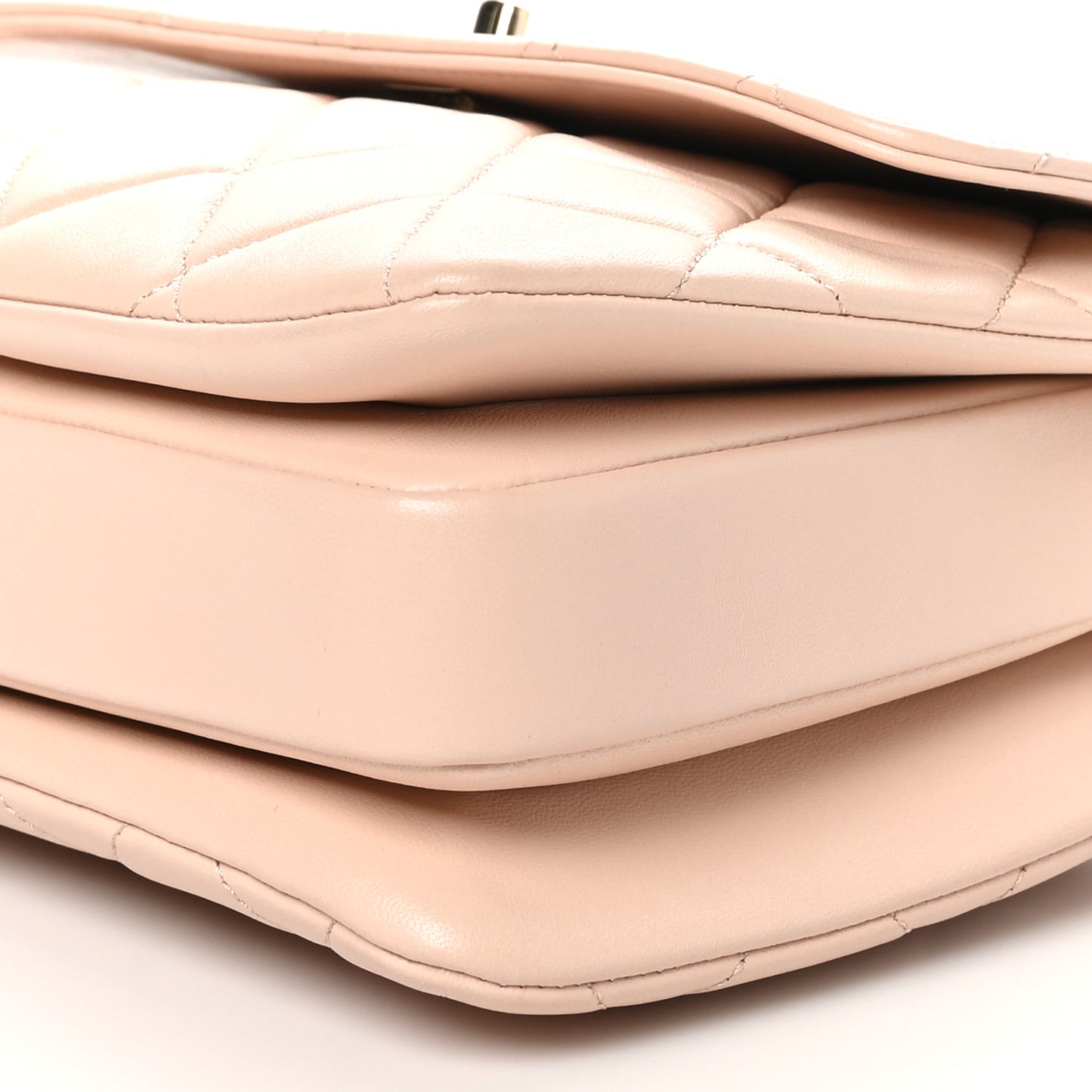 Lambskin Quilted Small Trendy CC Flap Dual Handle Bag Light Pink