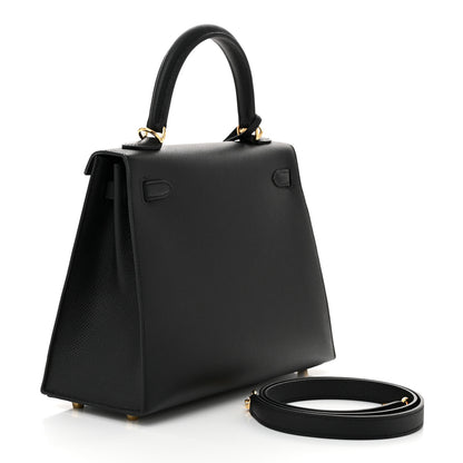 Hermes Epsom Kelly Sellier 25 Black 3 of 11
