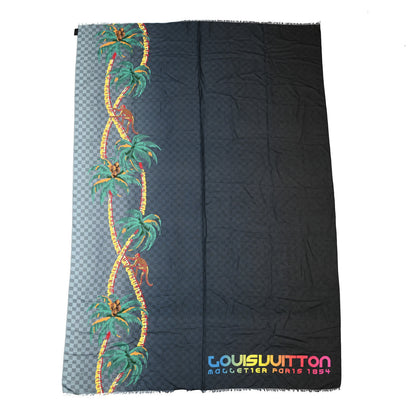 Louis Vuitton Cotton Silk Damier Cobalt Jungle Stole 1 of 5