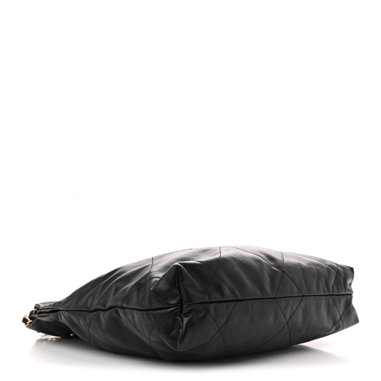 Shiny Calfskin Quilted Small Chanel 22 Black