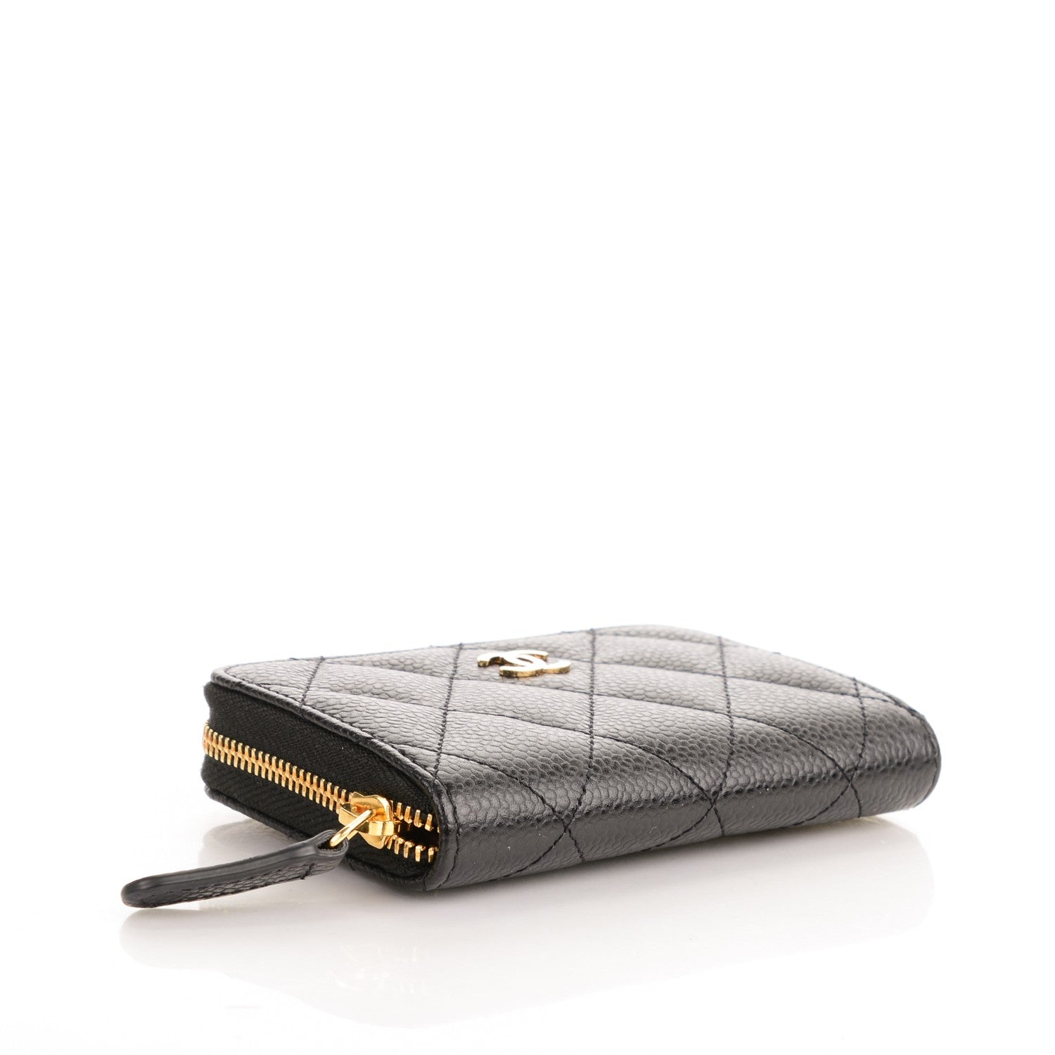 Chanel Caviar Quilted Zip Coin Purse Black 4 of 7