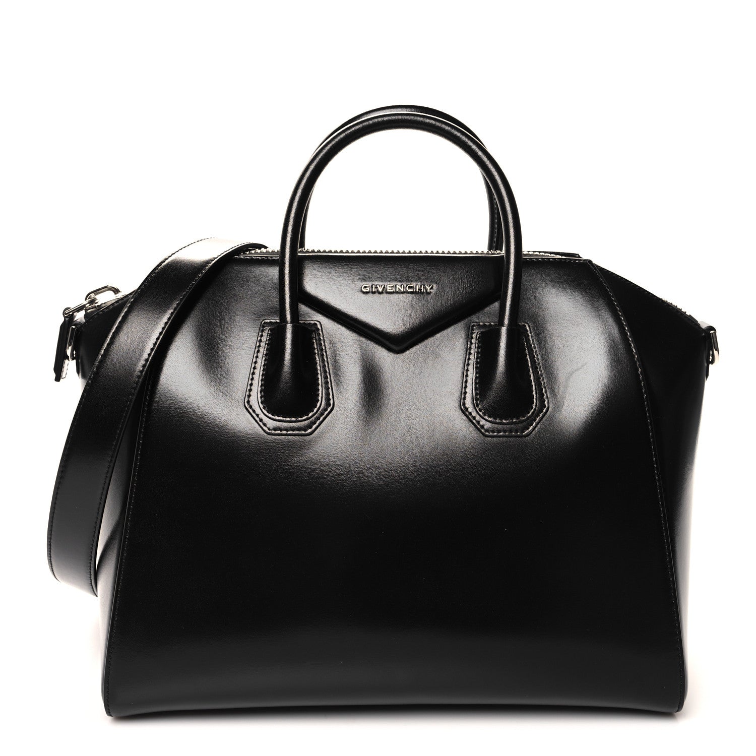 Givenchy Shiny Lord Calfskin Medium Antigona Black 1 of 11