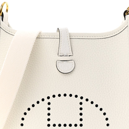 Hermes Taurillon Clemence Amazone Evelyne TPM New White 7 of 10