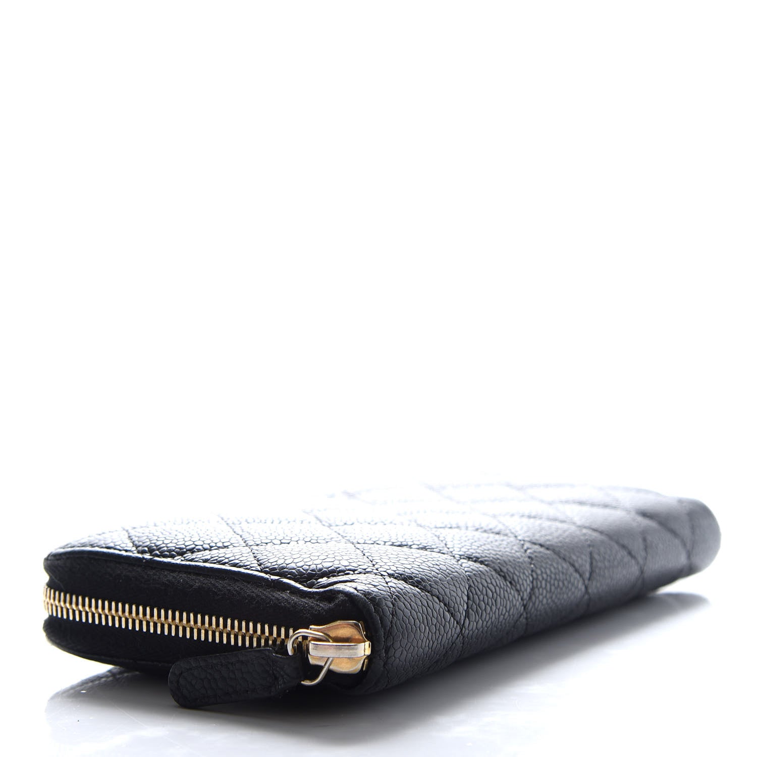 Chanel Caviar Quilted Large Gusset Zip Around Wallet Black 4 of 7