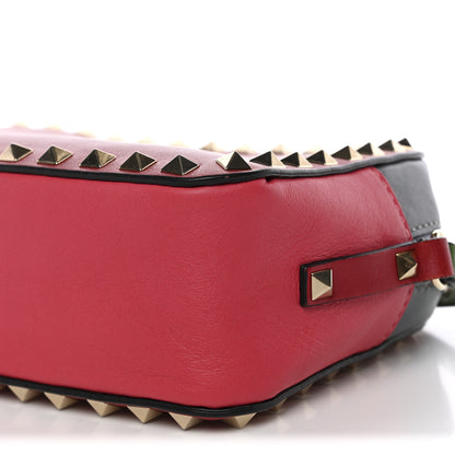 Valentino Garavani Vitello Colorblock Rockstud Camera Crossbody Bag Deep Rose Clover 9 of 9