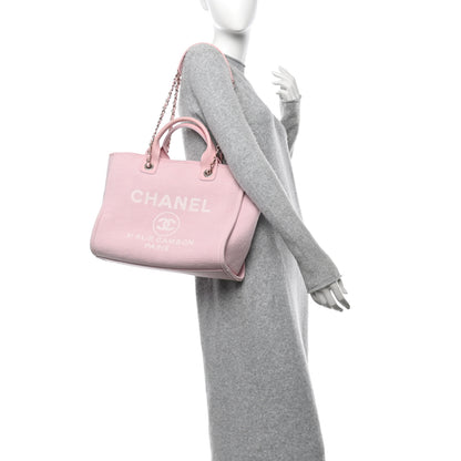 Chanel Mixed Fibers Small Deauville Tote Pink 2 of 13