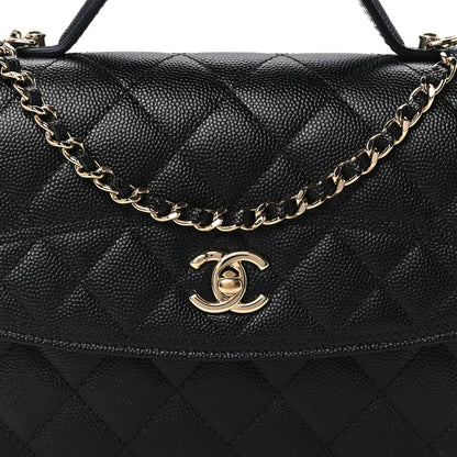 Chanel Caviar Quilted Trendy Handle Clutch With Chain Black 9 of 11