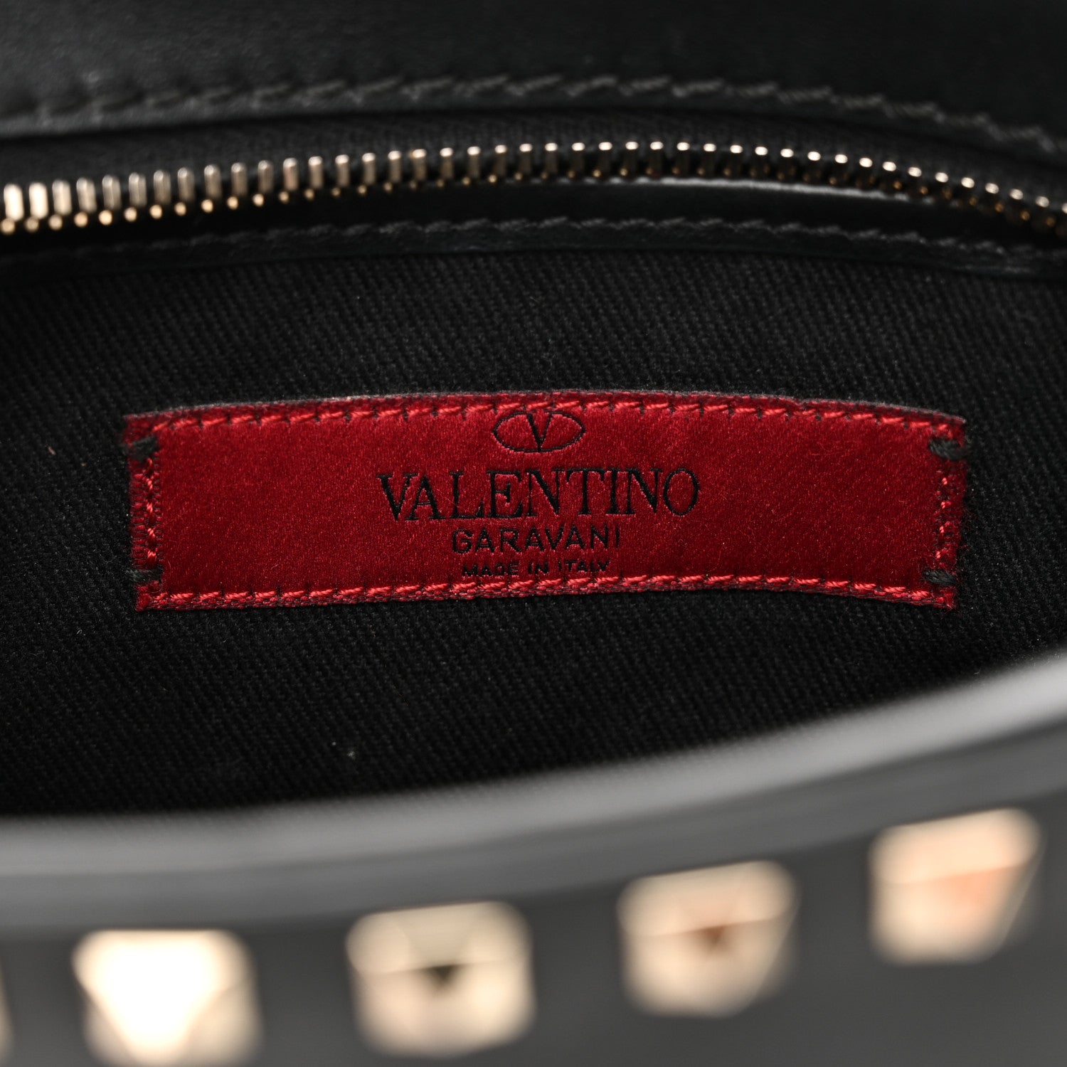 Valentino Garavani Calfskin Rockstud Camera Crossbody Bag Black 6 of 9