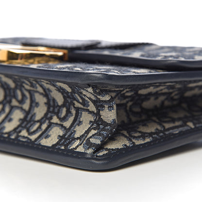 Christian Dior Oblique 30 Montaigne Flap Bag Blue 8 of 10