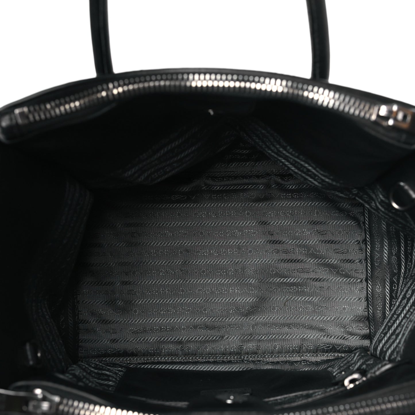Glace Calf Twin Pocket Tote Black